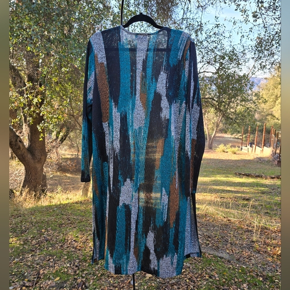 Multicolor Open Front Cardigan - Picture 2 of 5